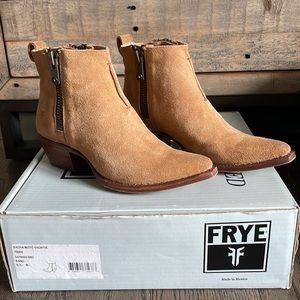 Frye Sacha Moto Shortie suede bootie, like new in original box.